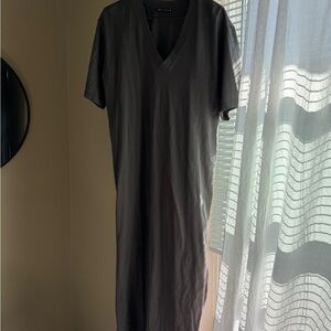ZARA Gray V-Neck Tshirt Dress